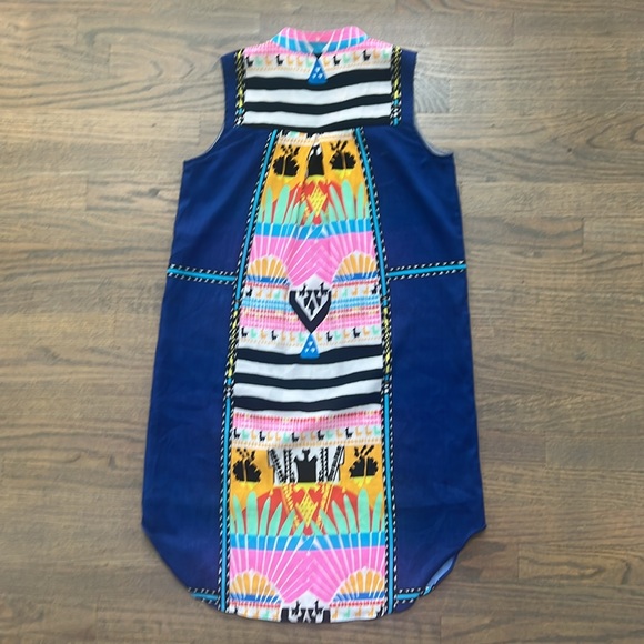 Mara Hoffman Absolutely Stunning Silk ‘Aztec Llama’ Sleeveless Dress - Picture 3 of 5